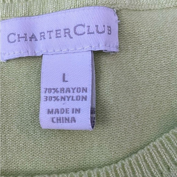 Charter Club Lime Green Sweater Vest - Picture 7 of 8